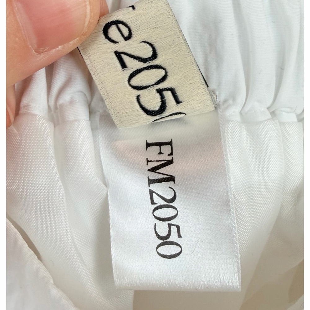 FM2050 • White Cargo Style High-Waisted Maxi Skirt with Drawstring Hem, S - Picture 12 of 14